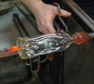 Subtle glass being crafted