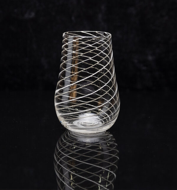 White/Light Grey Filigrana Wine Glass
