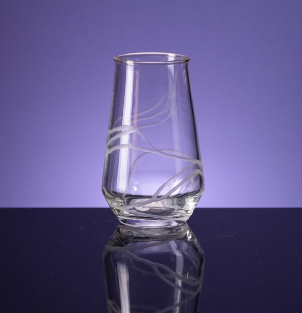 Wandering Line Engraved Glass