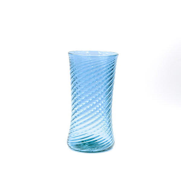 blue Twisted Optic Cocktail glass