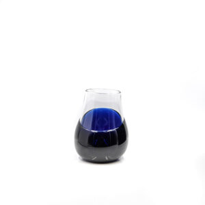 Midnight blue flow drip glass