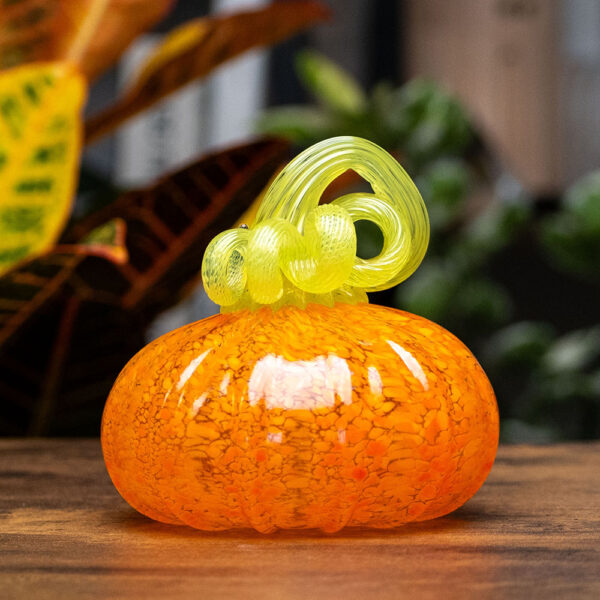 Jack-O-Lantern Glass Pumpkin