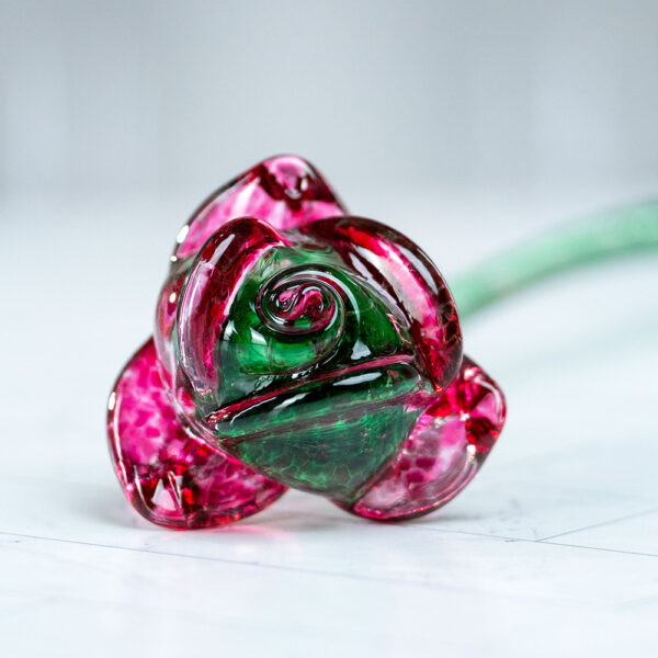 Glass rose flower