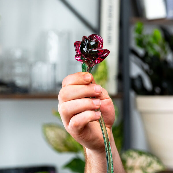 Glass rose flower